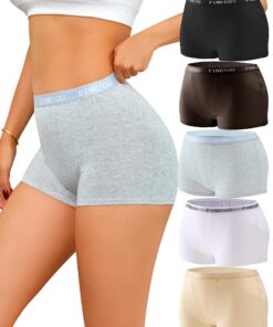FINETOO Boxer Femme + Coton Shorty + Confortable FINETOO Boxer Femme + Respirant + Lot de 5 FINETOO Boxer Femme + Chic +
