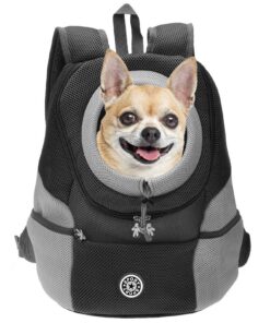 Sac à Dos Respirant et Imperméable pour Petit Chien - Facilement Reglable - Bandoulière Rembourrée - Pour Randonnée et V