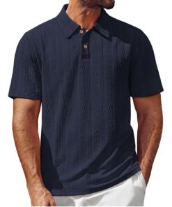 Polo Zetieny pour Homme Manches Courtes Léger Chemise Sport