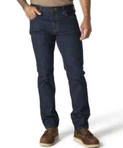 Carhartt Jean Résistants pour Homme - Pantalon de Travail à Taille Élevée avec Coudières Renforcées