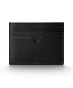VULKIT Mini Portefeuille Pour Cartes De Crédit - Blocage RFID - Pour Homme et Femme - Noir - Schlank et Minimaliste
