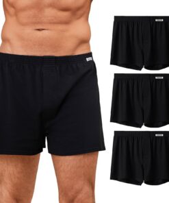 Boxers en coton caleçon PUTUO pour homme: Lot de 3 ultra-doux confortables sans étiquette avec bouton avant idéal pour p