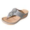 Chaussures de plageGeneric Wedge Platform Thong Sandals Damen Light Soft Sole Flower Flip Flops