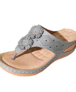Chaussures de plageGeneric Wedge Platform Thong Sandals Damen Light Soft Sole Flower Flip Flops