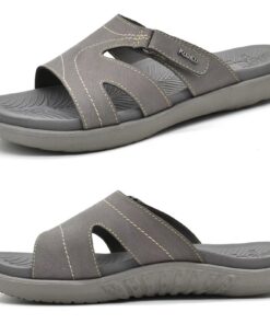 KuaiLu Claquette Orthopédique Femelle Mode Lightweight Soutien Plantaire Reglable Confort Yoga et Plage Mules
