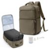 Sac à Dos de Voyage Cabine Avion sous Vide avec Pompe - Compression avec Airbag - Imperméable - Marron