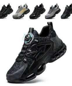 Chaussures de Sécurité Gugifcto Hommes Femmes Respirantes Antidérapantes Légers pour le Travail EU 36-46