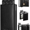 VULKIT Portefeuille Homme en Cuir avec Blocage RFID, Compartiment à Billets et Fenêtre d'Identification