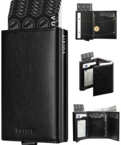 VULKIT Portefeuille pour Homme avec Blocage RFID et Fenêtre d'Identification