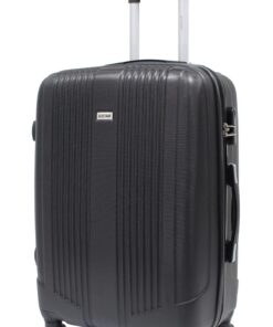 Valise Alistair Taille Moyenne 65cm ABS Ultra Léger 4 Roues Marque Française Garantie 2 Ans Noir