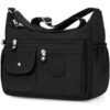 Sac Bandoulière Femme Nylon Grand ImpermeableMultipoches Loisir Réglable Besace Shopping Travail Voyage
