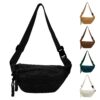 Sac GoPaw Banane Femme Velours Côtelé Noir pour Adolescentes et Adultes avec Sangle Réglable pour École et Sorties
