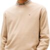 Tommy Jeans Sweat Homme Regular Fit Flag Fleece Col Ras-du-Cou Noir Größe L