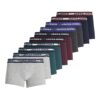 JACK & JONES Jacsolid Trunks Homme | Confort Élégant 10 Packs | Boxers pour Hommes | Style et Durabilité | Taille 32×32