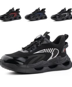 Chaussures de sécurité Loiston Hommes Femmes - Chaussures de travail légères respirantes anti-dérapantes Embout en acier