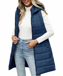 RITOSTA Gilets Doudoune sans Manche Matelassée Zippé Femme Automne Hiver Waistcoat Chaud Légère avec Poches Global Recyc