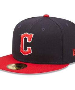 New Era 59Fifty Cap - Authentic on-Field Cleveland Guardians pour hommes - Baseball Cap - Taille M - Bleu