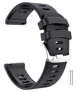 Compatible avec Garmin Forerunner 245/Vivoactive 3/Forerunner 645, Bracelet en Silicone de Rechange 20mm pour Garmin Ven