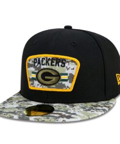 New Era NFL Salute to Service 2021 Casquette 59Fifty Noire Aimé par les Américains pour les Matchs