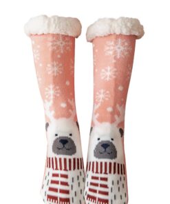 Chaussettes Chaussons Femme Hiver Chaudes Antibégonces, Taille 36-41, Idéales Pour la Maison et la Nuit Épaisse et Chaud