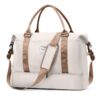 HPLQQ Sac de Voyage Femme Imperméable Marron Beige