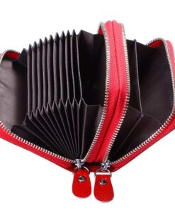 Flintronic Porte-Cartes de Crédit en Cuir Protection Contre les RFID pour Hommes Affaires - 12 Compartiments - Porte-Car