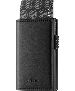 VULKIT Porte-Feuille RFID à Bloquer en Cuir Mince pour 11 Cartes Pop-Up - Porte Cartes Sécurisé pour Homme/Femme - Petit