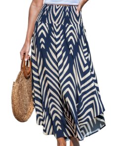 Jupes CUPSHE Abstrait Smocké Taille Haute femme pour vacances Casual Coverup