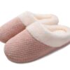 Junshide Chaussures de Intérieur Confortables pour Femmes - Mousse à Mémoire de Forme, Doublure en Fourrure - Semelle An