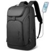HEROIC KNIGHT Sac à Dos Affaires Noir pour Travail Bureau avec Ordinateur Portable de 17,3 Pouces et Double Port USB
