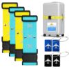 Travelfreund® Lot de 4 Sangles de Valise et 4 étiquettes de Bagage colorées - Pour Voyageurs et Aviateurs - Accessoires