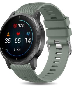 Bracelet Garmin Wanme pour Venu 2 et Vivoactive 4, 22 mm en silicone, compatible Forerunner 255/265, bracelet de remplac