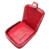 Portefeuille Charmoni pour Homme - Cuvette Monnaie Bouton - Anti RFID - Compact et Léger - Cuir Vachette (Rouge)