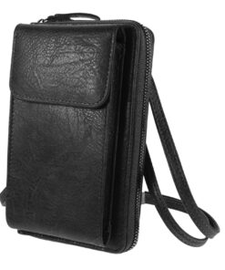 Portefeuille Damen Générique avec Fourre-Tout en Faux Cuir Black pour Sac à Main et Bandoulière