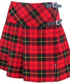 Jupes plissées Tartanista fille motif tartan moderne avec lanières en cuir