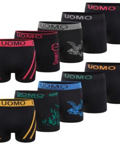 L&K Lot de 8 Boxers rétro en Microfibre Collection, Confortable et sans Coutures latérales gênantes, Tailles S-3XL, Diff