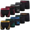 L&K Lot de 8 Boxers rétro en Microfibre Collection, Confortable et sans Coutures latérales gênantes, Tailles S-3XL, Diff