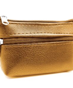 Charmoni Portefeuille Homme en Cuir Synthétique Camel Multi Poches Zip