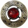 Tidoneam Broche Homme Forme Mouche Celte Écossaise Plaquée Pierres Colorées Chic Accessoire Sféérique Pour Écossais