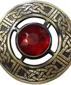 Tidoneam Broche Homme Forme Mouche Celte Écossaise Plaquée Pierres Colorées Chic Accessoire Sféérique Pour Écossais