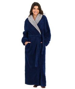 Robe de Chambre PUTUO Polaire pour Femmes | Peignoir de Bain Long Hiver Chauffant
