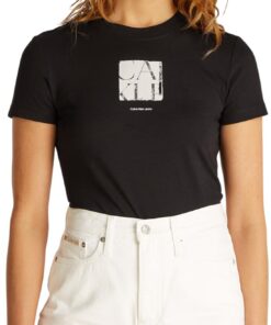 Calvin Klein T-Shirt Print S/S Femme Vintage Design Chic Coupe
