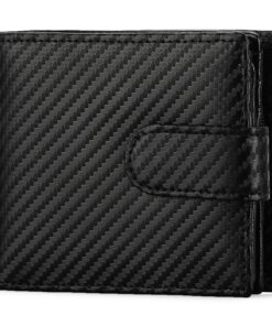 GAEKEAO Portefeuille Homme en Cuir Véritable avec Blocage RFID - Grande Capacité pour 15 Cartes de Crédit | Poche Zippée
