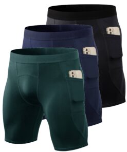 Anawakia Lot de 3/4/5 shorts de compression élégants pour homme polyvalents avec bien-être