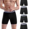 Boxer Homme Coton Élégant Braguette Ouverte Confortable Lot de 4