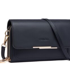 Sac à Bandoulière Femme Portable avec Réglables Bandoulière - Petit Sac Bandoulière Femme en Cuir PU - TéléphonePortable