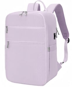 RuoSien Baggage Cabine 40x20x25 pour Voyage Avion Sac à Dos Homme Femme (Violet clair) - Sécurité et Spatiale RuoSien B