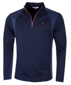 Calvin Klein Golf Hommes Micro Grille Superposition Half Baselayer Zip Vêtement Sportif Hiver Hommes Golf