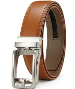 CHAOREN Ceinture Homme Cuir Automatique 35mm pour Vêtements Habillés et Décontractés, Design Micro Réglable et Découpabl