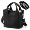 Sac Aucuu Femme en Toile, Bandoulière Réglable, Fermeture Éclair, Multifonctionnelle pour École, Shopping et Voyages